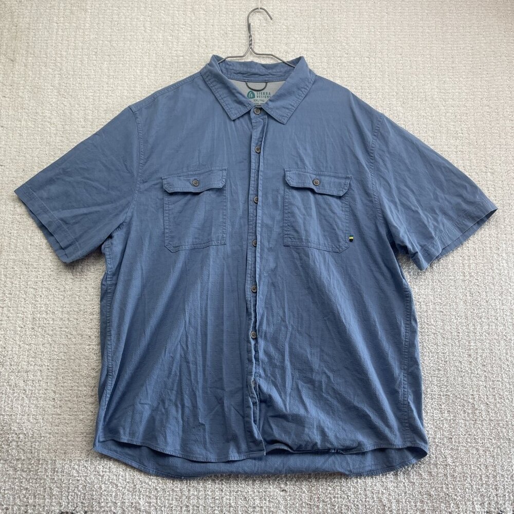 Sierra Designs Mens Outdoor Hiking Tech Short Sleeve Button Down Shirt Size XXL